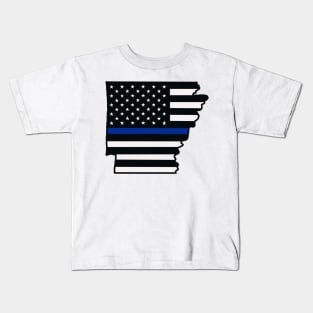 Police Arkansas flag Kids T-Shirt